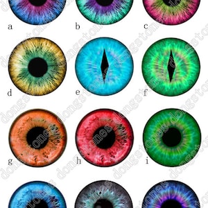 Dragon Eyes Snake Eyes Charm Round Clear Glass Cabochons - Handmade Glass Photo Cabochon ---10mm 12mm 14mm 16mm 18mm 20mm 25mm 30mm---