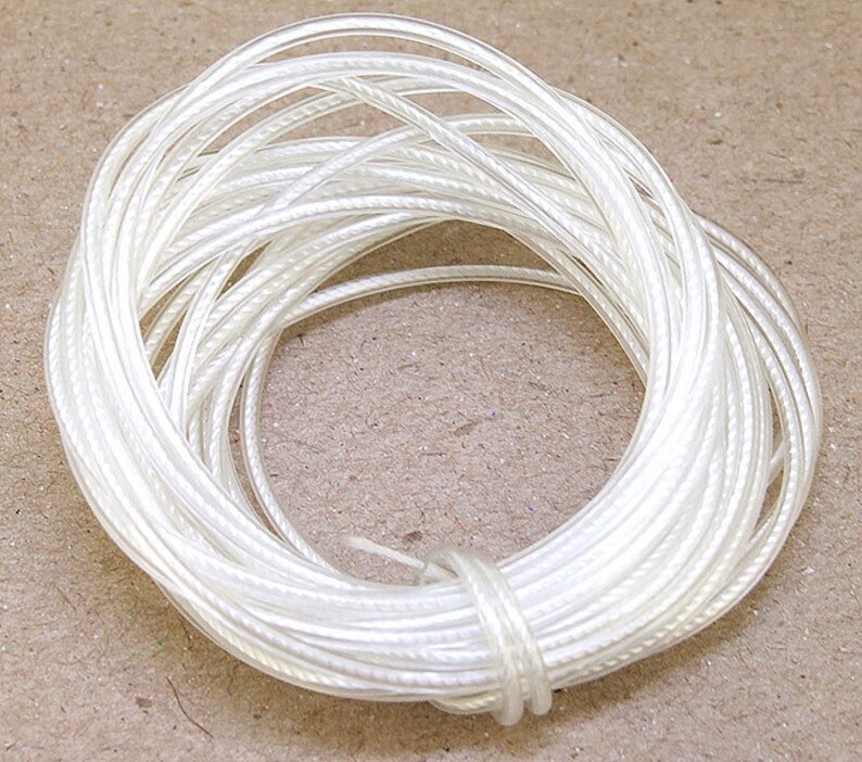 White Plastics Cord 1.5mm 3 Yards 9ft Clear Plastics Etsy