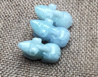 Natural Jadeite Pendant Zodiac Mouse Pendant diy Bracelet Grade A Burma Jade Amulet Untreated Jadeite Pendant