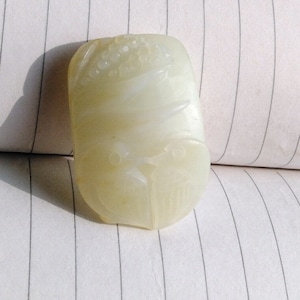 Carved Mandarin Duck jasper Beads, Natural Nephrite jade,White jasper ,Jade pendants,Carved Mandarin Duck Beads AG