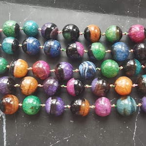 SALE Superb Ball Multicolor Agate Gemstone Beads 18 mm 17 inch Knoted Strand 20 Round beads per Strand