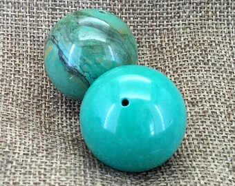 Natural Turquoise Beads Green Turquoise Round Bead 30 mm DIY Jewelry
