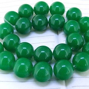 SALE PRICE Green Jade Beads Round shape--- 16mm , 18mm , 20mm  --- 15.5 inches full strand