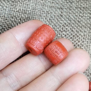Cinnabar Beads Small pendants Barrel shape pendant Diy Necklace bracelet Diy Jewelry