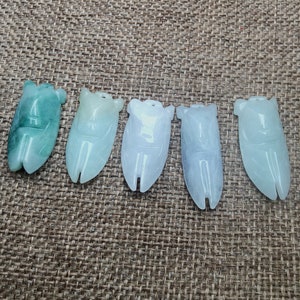 AA+ Natürlicher Jadeit Anhänger, Cicada Anhänger, unbehandelte Burma Jade Anhänger diy Halskette Armband Ohrringe