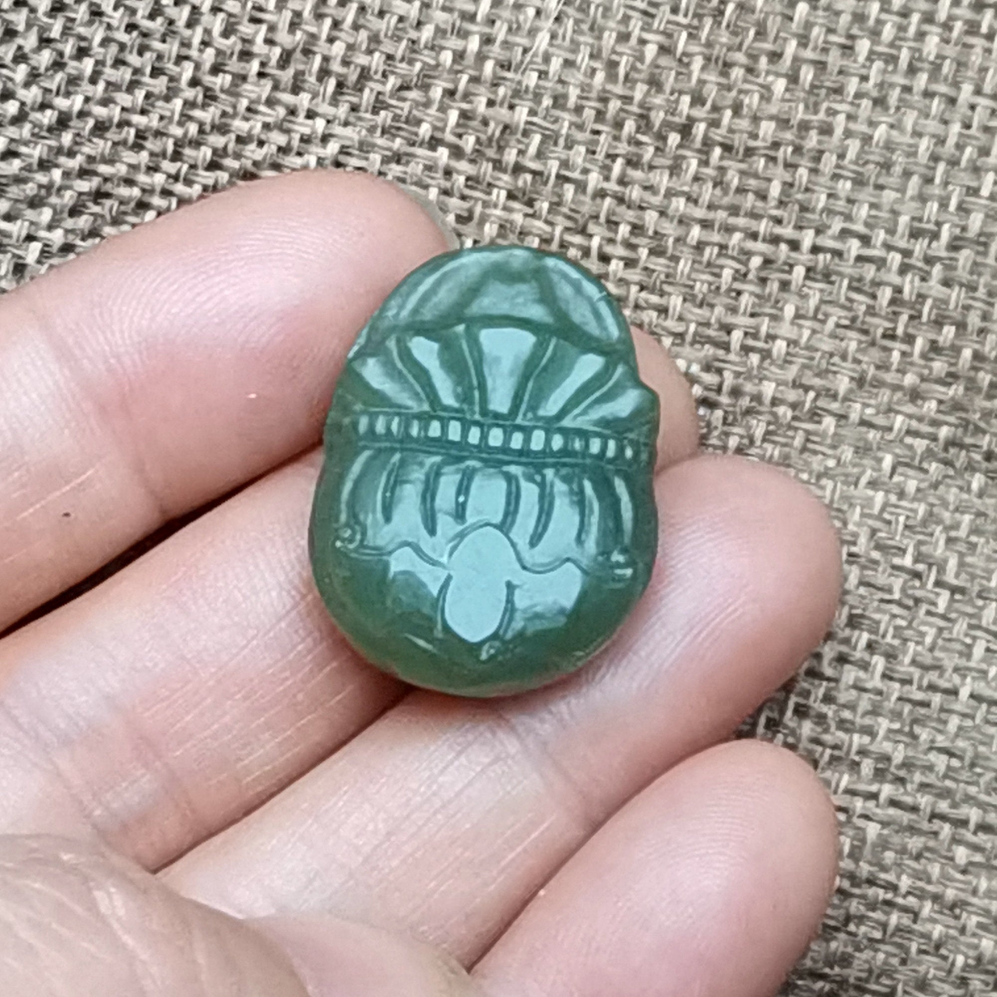 Natural Nephrite Jade Pendant Carved Small Money Bag Untreated Jade ...
