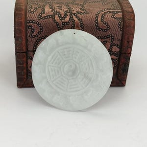 Natural Xiuyan Jade Pendant Ancient China Culture Carving Bagua with Chinese Zodiac twelve animals Amulet diy Necklace