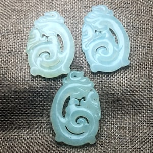 Archaistic Design Jade Pendant Ancient China Culture Carving Pig Dragon