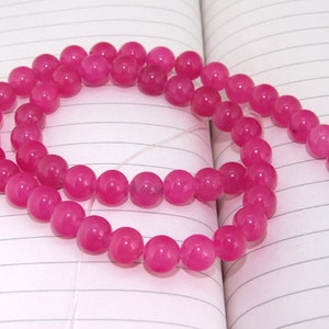 strand Round Peach Jade Beads ----- 8mm ----- about 48Pieces ----- gemstone beads--- 15&quot; in length