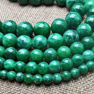 On Sales Candy Jade Multi Tones Green Jade Beads Round Ball Beads--- 6mm 8mm 10mm 12mm 14mm --- 15.5 inches full Strand