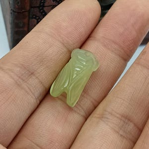 Natural Jade Pendant China Culture Carving Little Cicada 一鸣惊人 Amulet ...
