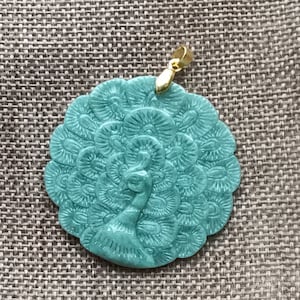 Natural Jadeite Peacock Pendant: Grade A DIY Jewelry Amulet