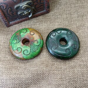 Archaistic Design Jade Pendant Jade Hoop 玉环 Jade Pendant diy Necklace Charm