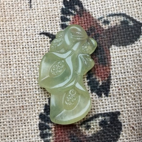 Archaistic Design Natural Xiuyan Jade Pendant Yulan Magnolia Jade Pendant diy Necklace Charm