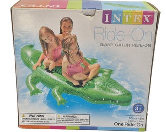 Intex Giant Gator Ride-On 80x45 Inches Inflatable Pool Float 2006 Wet Set NEW