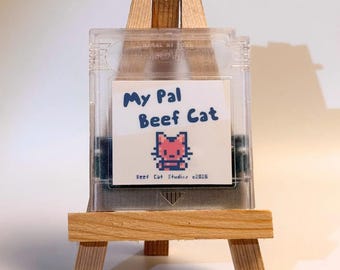 My Pal Beef Cat - Physical Game Cartridge with Guide Page - Clear