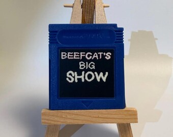 Beef Cat's Big Show - Physical Game Cartridge with Guide Page - Blue