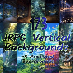 173 Fondos Verticales - Recursos para Juegos Móviles JRPG - Fondos para VTubers - Fondos de Teléfono