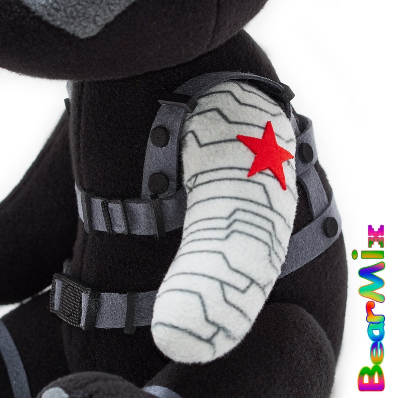 Bucky Winter Soldier bear marvel superhero movie comic plush | Etsy