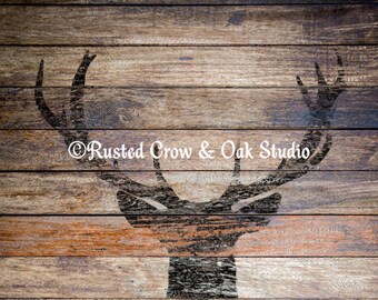 Rustic Deer Animal Wood Country Home Decor Farmhouse Art Matted Picture A311