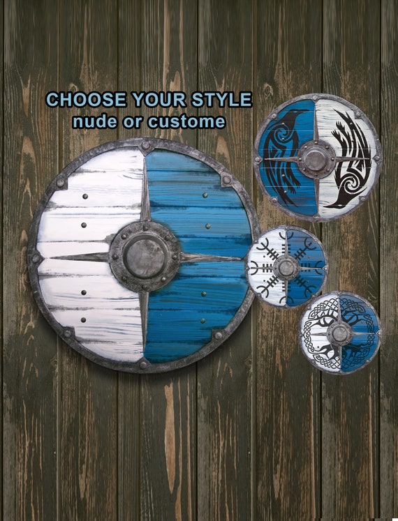 Viking Eivor Valhalla Blue And White Shield Nude Etsy