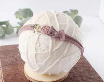 Mauve Taupe -  dusty mauve, dusty plum - headband