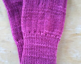 Soft Hot Pink Merino Wool  Wristers