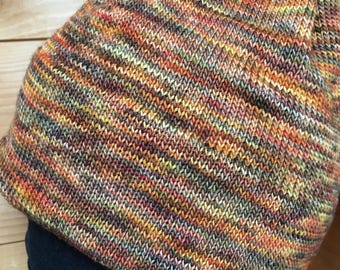 Autumn Merino Wool/Nylon Knit Hat with Cotton Lining – Warm, Soft, Colorful Beanie