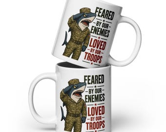 Nurse Shark White glossy mug Military