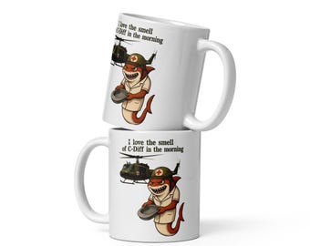 Nurse Shark White glossy mug C Diff