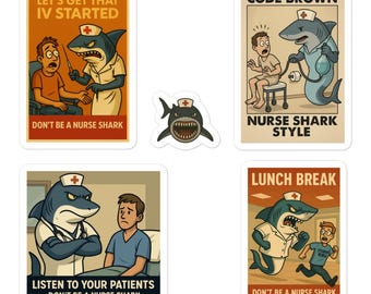 Nurse Shark Bubble-free stickers