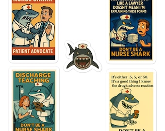 Nurse Shark Bubble-free stickers