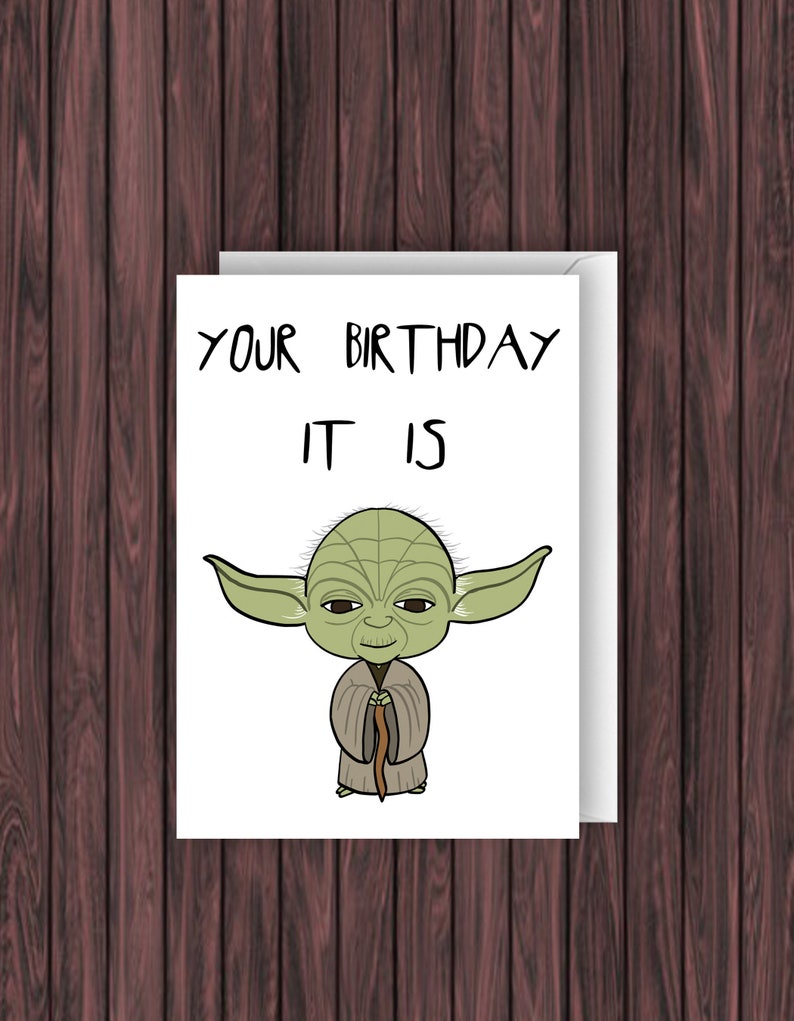 Yoda Geburtstagskarte. Star Wars Geburtstagskarte. Etsy