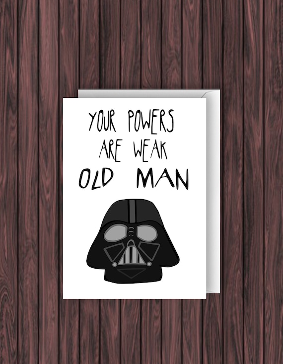 Darth Vader Birthday Card. Star Wars Birthday Card. Dad | Etsy