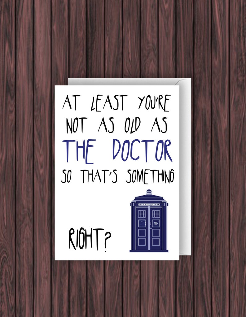 Doctor Who Birthday Card. Funny Dr Who Birthday Card. Geek | Etsy