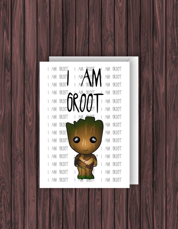 Groot Birthday Card Guardians Of The Galaxy Birthday Card Etsy Groot Birthday Card Guardians Of The Galaxy Birthday Card Etsy