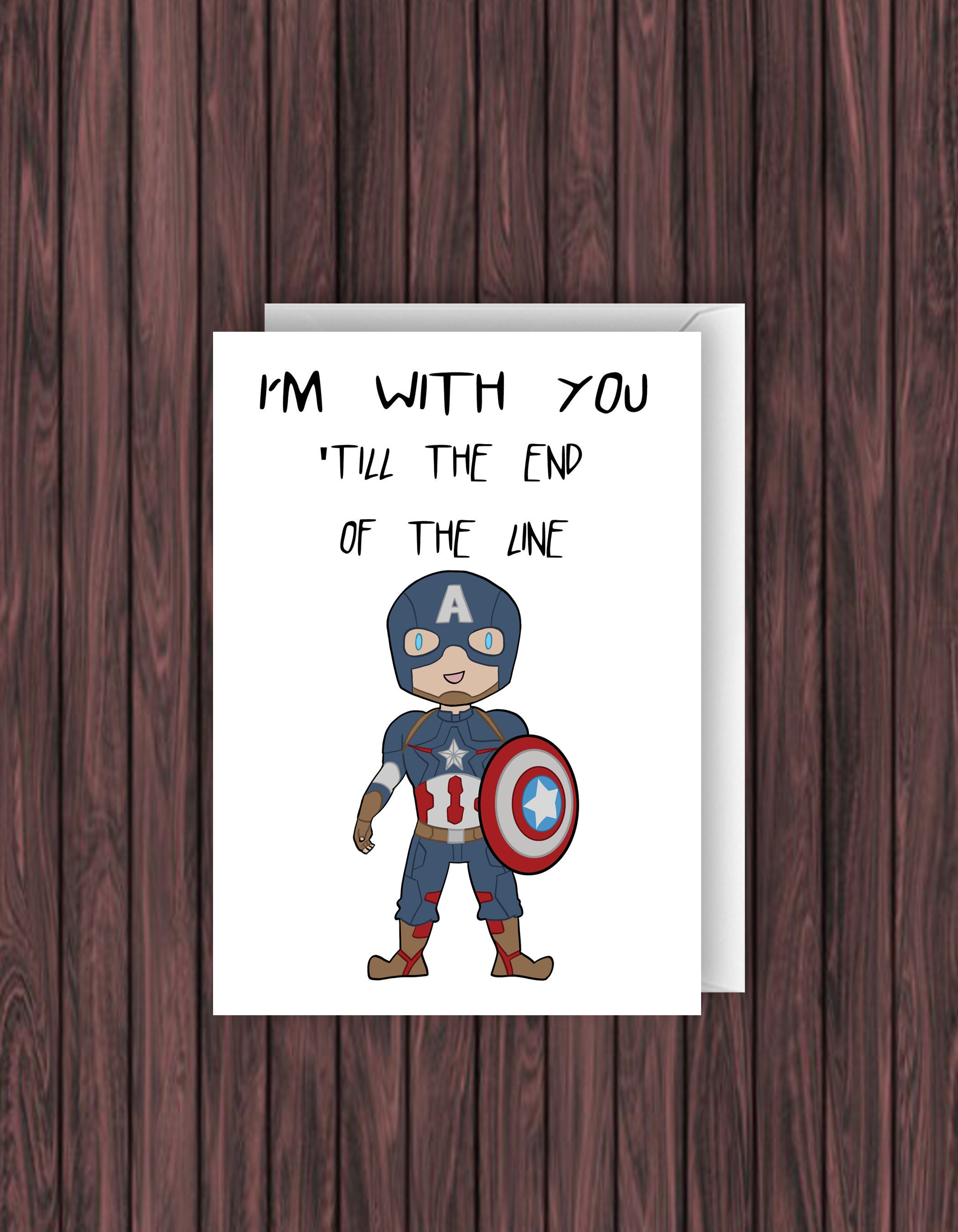 Captain America Birthday Card. Marvel Birthday Card. Funny Birthday Card.  Avengers Birthday Card. Infinity War. End Game. Regarding Avengers Birthday Card Template