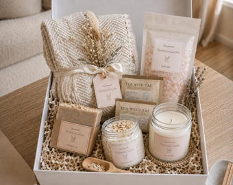 Surgery Recovery Care Package with Blanket, Mug, Tea and Personalized Greeting Card