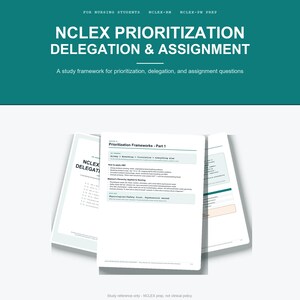 Guida rapida di 9 pagine su priorità e delega per l'esame NCLEX