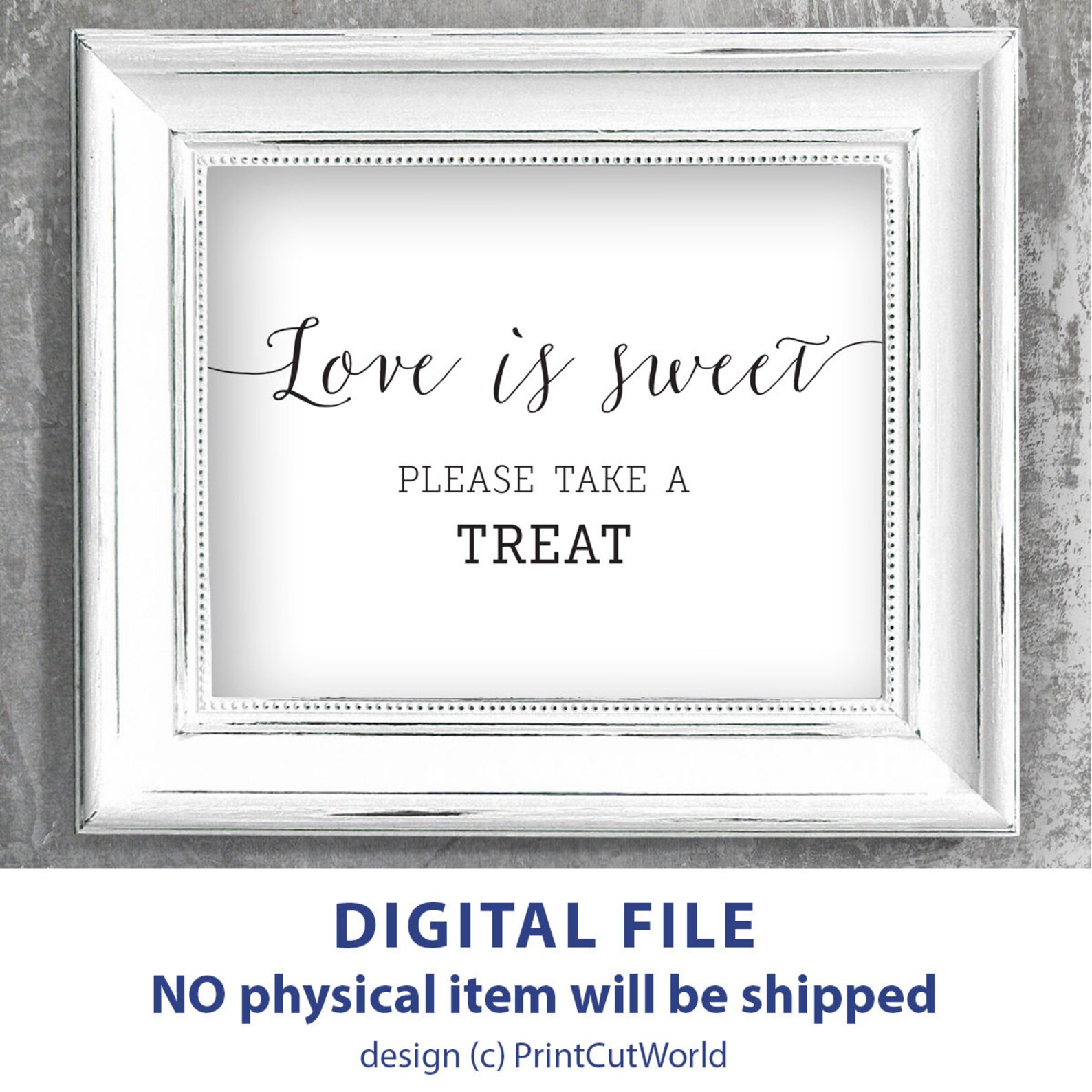 Love is Sweet Printable 8x10 DIY Wedding Love is Sweet Sign - Etsy