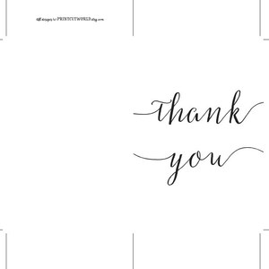 Thank You Card Printable 4x6 Wedding Card Thank You Template | Etsy