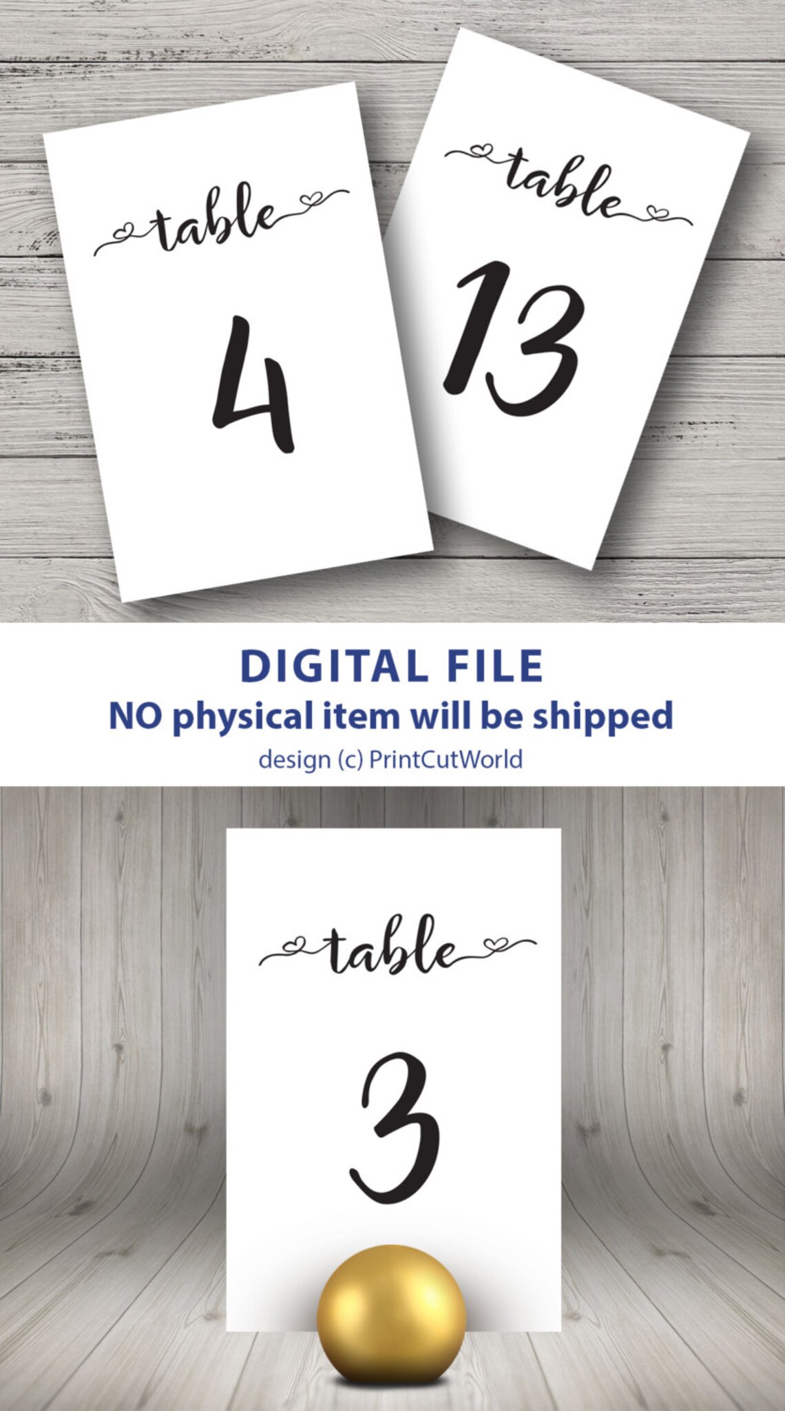 Table Numbers Printable 4x6 Wedding Table Number Template 1-30 - Etsy