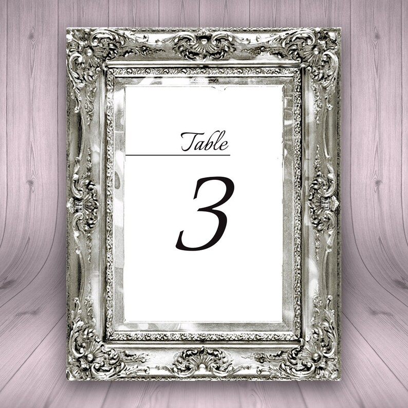 Table Numbers 4x6 Table Numbers Printable Wedding Table Etsy