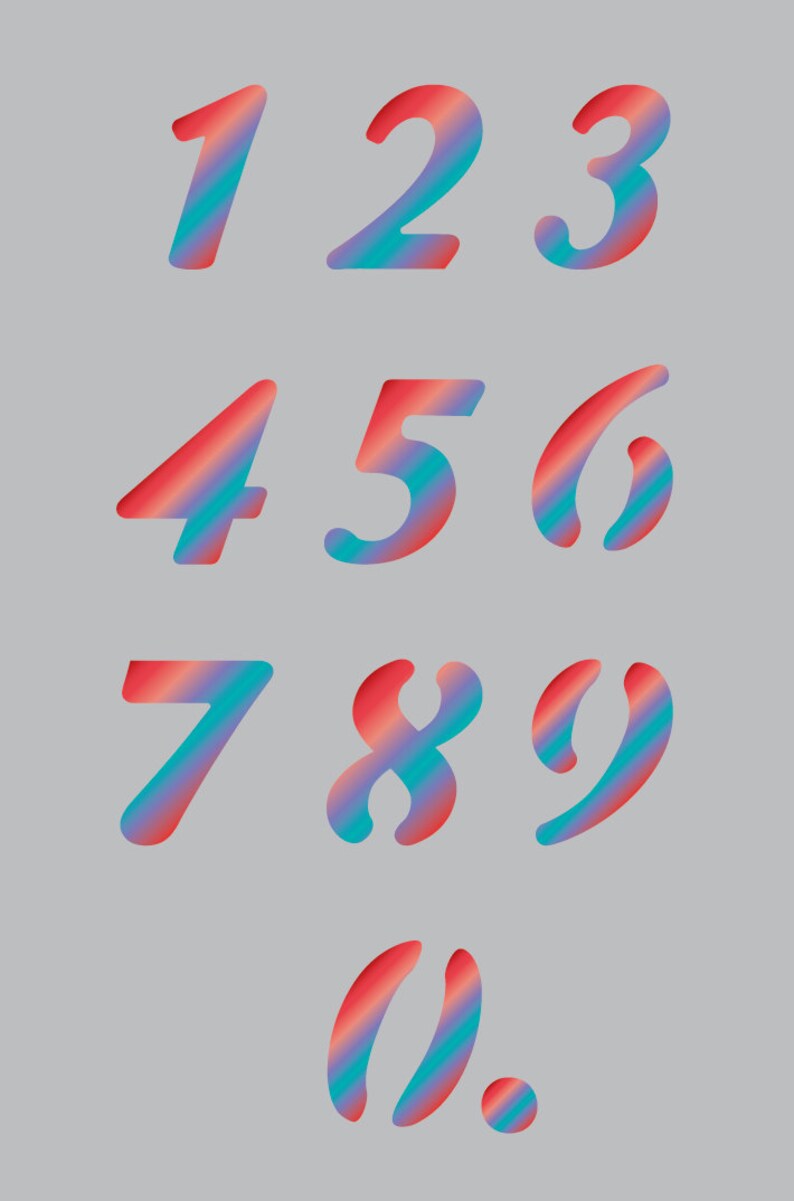 Download Stencil Numbers SVG file Cutout numbers stencil eps DXF ...