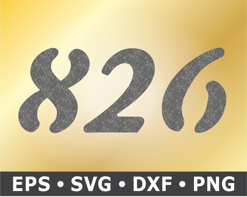 Stencil Numbers SVG File Cutout Numbers Stencil Eps DXF File Etsy