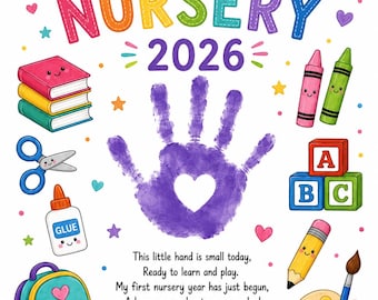 First Day of Nursery Handprint Keepsake