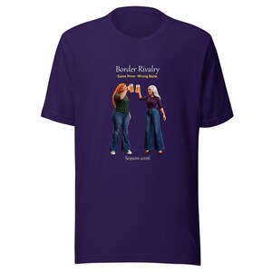 Border Rivalry Tee, Same River Wrong Bank, Funny Football Rivalry Shirt, Best Friend Gift, Bar Top Cheers