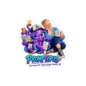 Custom Mascot Stickers, Cartoon of You With Your Own Mascot, Personalized Selfie Sticker, Funny Personality Gift for Her or Him