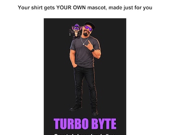Custom Mascot T-Shirt, Cartoon of You With Your Own Mascot, Personalized Selfie Shirt, Funny Personality Gift for Her or Him
