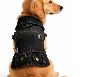 Veste en jean noir Custom Dog, scène punk rock hardcore